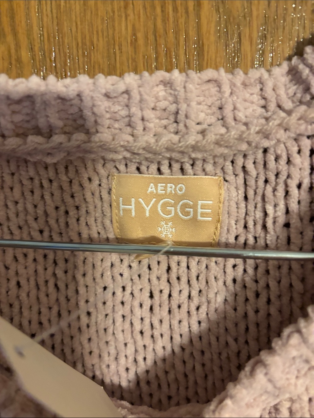 Aero Hygge Women’s Cable Knit Crewneck Sweater - Light Pink Size M NWT - Picture 3 of 6